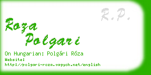 roza polgari business card
